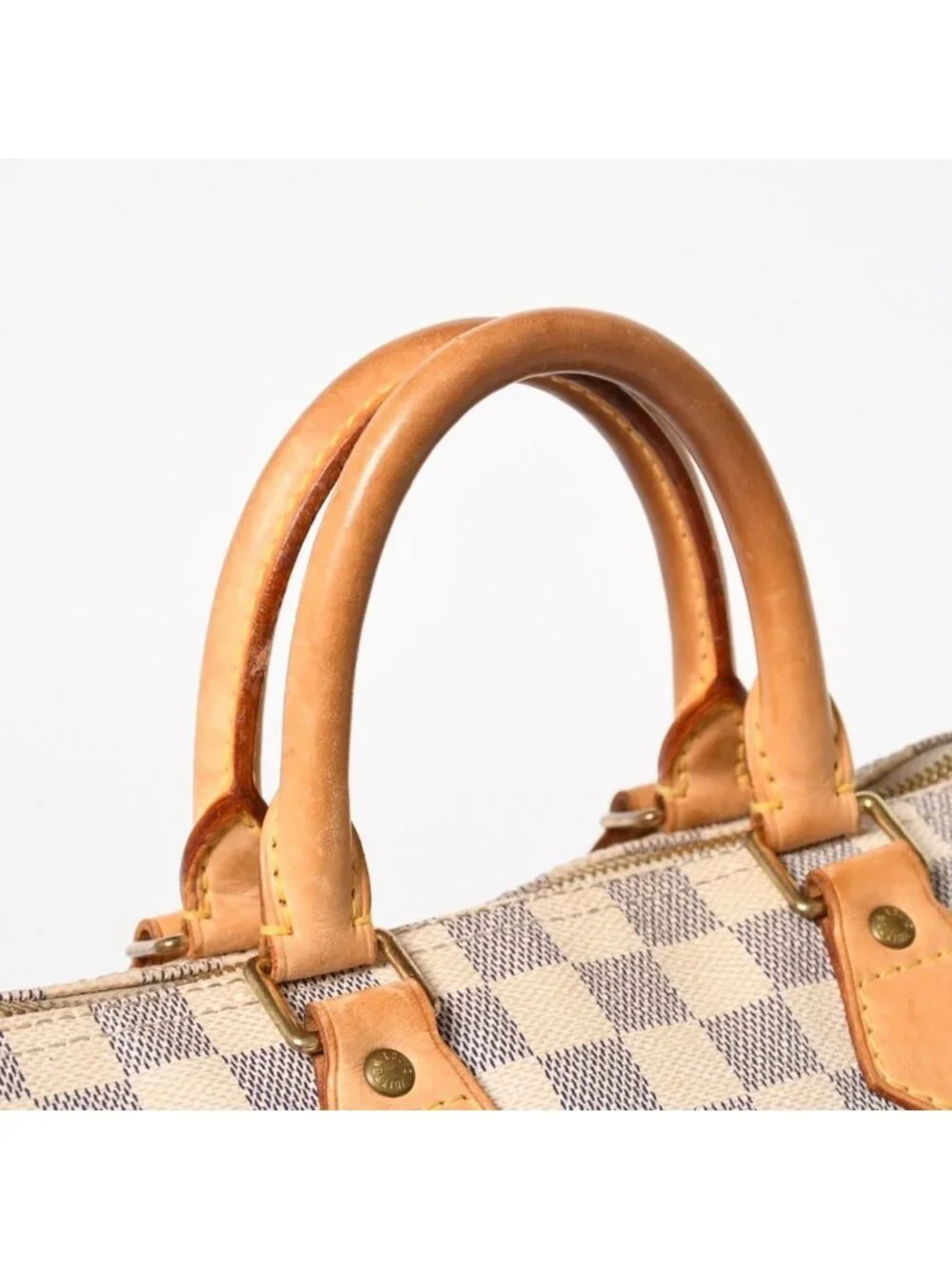 Louis Vuitton Handbag Speedy 25 Damier Azur White Navy